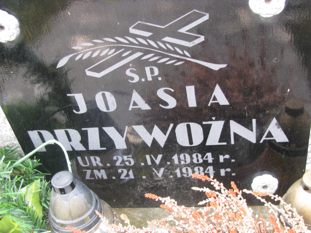Joasia Przywoźna 1984 Sulejówek - Grobonet - Wyszukiwarka osób pochowanych