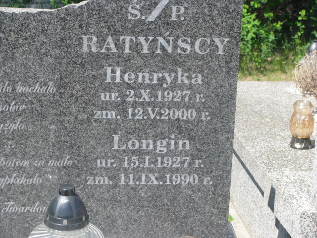 Grób Henryka Ratyńska